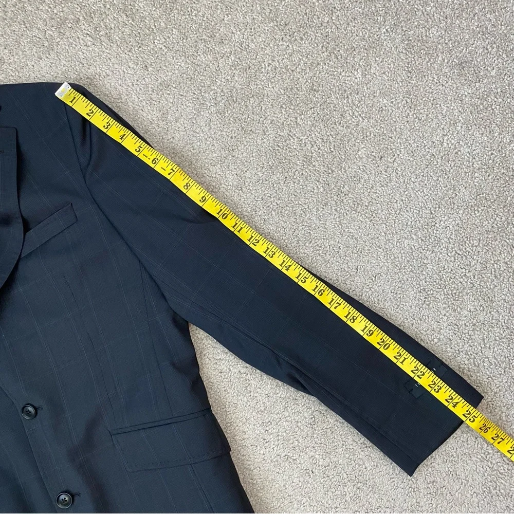 Ted Baker Ron‎ Extra Slim Windowpane Wool Suit Jacket Charcoal 38 Regular